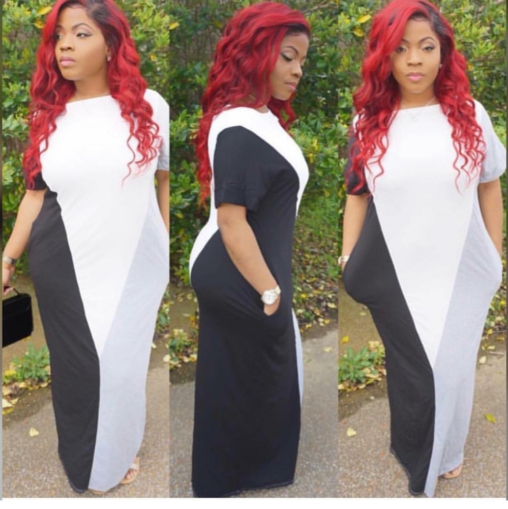 Abstract Maxi Dress